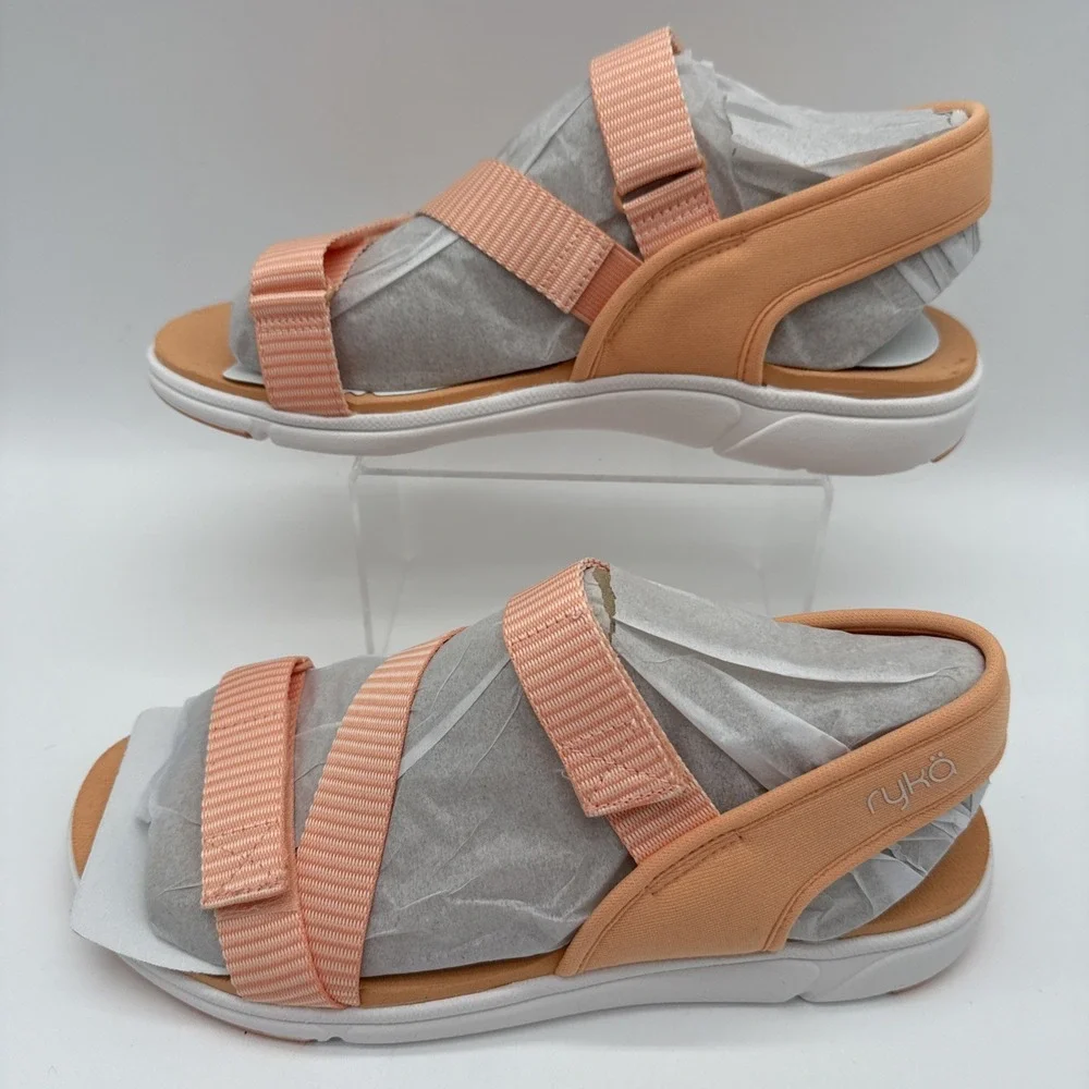 Ryka Women's Manifest‎ Strappy Sport Sandals Size 9.5W Color Peach New